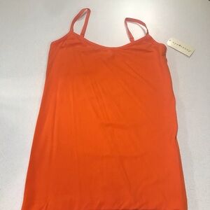 Eye Candy Camisole Womens Plus 3X Orange Adjustable Straps Stretch Tank Top Tee